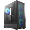 DEEPCOOL skříň CC550 4F / ATX / 4x120 mm ARGB fan / USB3 / USB2 / USB-C / tvrzené sklo / černá