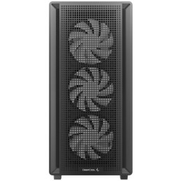 DEEPCOOL skříň CC550 4F / ATX / 4x120 mm ARGB fan / USB3 / USB2 / USB-C / tvrzené sklo / černá