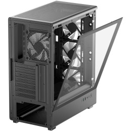 DEEPCOOL skříň CC550 4F / ATX / 4x120 mm ARGB fan / USB3 / USB2 / USB-C / tvrzené sklo / černá