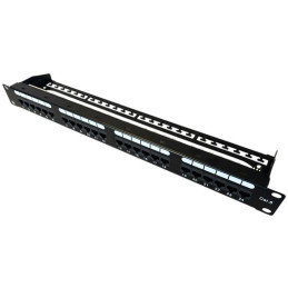 DATACOM Patch panel 19" UTP 24 port CAT6 DUAL 1U BK (4x6p) VL