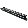 DATACOM Patch panel 19" UTP 24 port CAT6 DUAL 1U BK (4x6p) VL