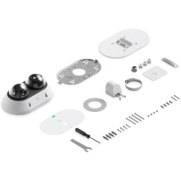 Ubiquiti UniFi AI Multi Sensor 2 W - kamera, 2x 8Mpx rozlišení, IR LED, AI detekce, IP66, IK10, 2.33x zoom, PoE+, bílá