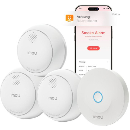 Imou chytrý detektor kouře ZSM1 kit3/ alarm + 3x detektor/ bílý
