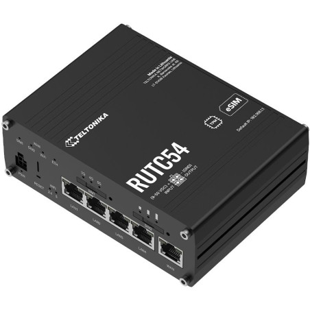 Teltonika RUTC54 průmyslový router   1x LAN, 4x WAN,  Dual SIM + eSIM,  5G Telit, Wi-Fi 6