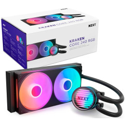 NZXT vodní chladič Kraken Core 240 RGB / 2x120mm RGB fan / 4-pin PWM / single frame fan / 6 let
