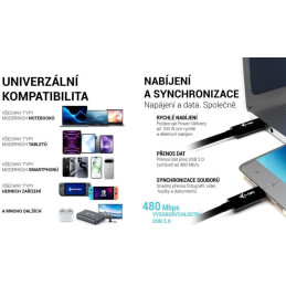 I-tec USB-C nabíjecí kabel 1,8m