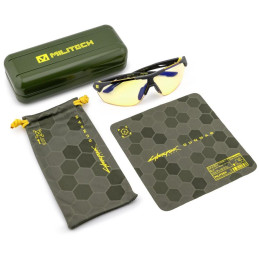 GUNNAR kancelářske/herní brýle CYBERPUNK MILITECH ONYX  SIGNAL YELLOW* jantarová* BLF 65* GUNNAR Focus