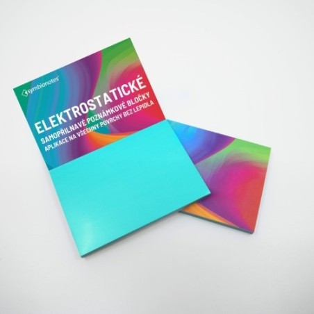 Elektrostatische Notizblöcke Symbionotes 70x100 mm türkis