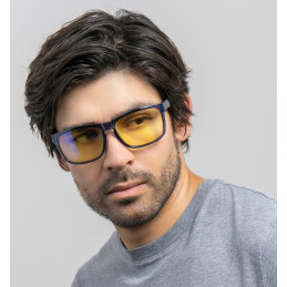 GUNNAR kancelářske/herní brýle INTERCEPT CRYSTAL COBALT * jantárová skla * BLF 65 * GUNNAR focus