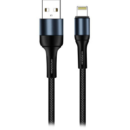 Colorway Datový Kabel USB/ Apple Lightning/ 2.4A/ Nylon/ 1m/ Černý