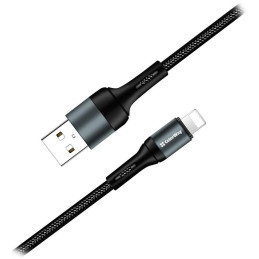 Colorway Datový Kabel USB/ Apple Lightning/ 2.4A/ Nylon/ 1m/ Černý