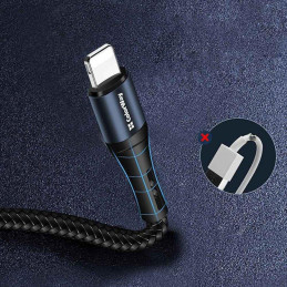 Colorway Datový Kabel USB/ Apple Lightning/ 2.4A/ Nylon/ 1m/ Černý