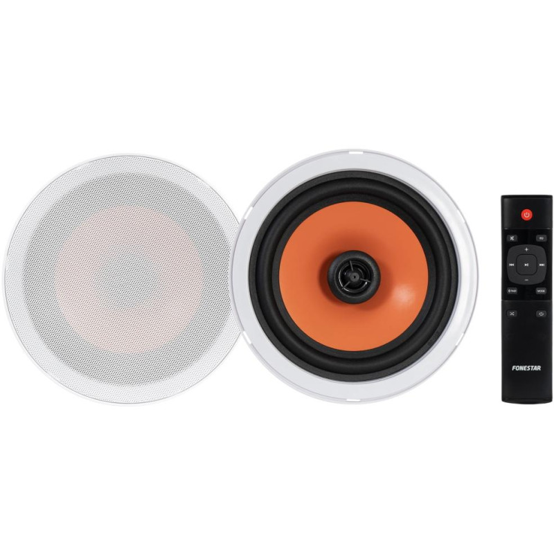 Fonestar Stropní BT stereo set 2×20 W, Class D v repro, 6" koax, dálkové ovládání, 12 V DC, otvor 170 mm, bílý