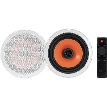 Fonestar Stropní BT stereo set 2×20 W, Class D v repro, 6" koax, dálkové ovládání, 12 V DC, otvor 170 mm, bílý
