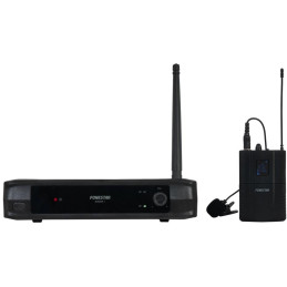 Fonestar Bezdrátový UHF klopový set, bodypack, dosah 30 m, pevná frekvence, XLR/Jack výstup, výdrž 10 h