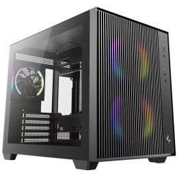 DEEPCOOL skříň CG330 MESH 3F microATX / 2x140mm+1x120mm ARGB fan / USB 3.0 / USB 2.0/ USB-C/ mesh panel / černá