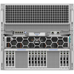 DELL PowerEdge XE9785/16xNVMe/2xEpyc 9455/2304GB/2x3.84TB NVMe/12x3200W/iDRAC Ent./8x AMD MI355X/BOSS/2x400GbE/3Y PS NBD