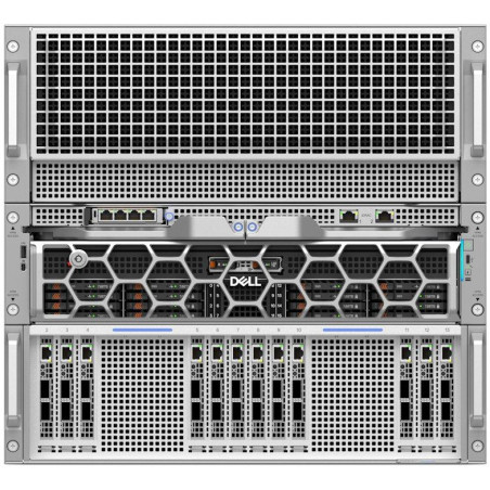 DELL PowerEdge XE9785/16xNVMe/2xEpyc 9455/2304GB/2x3.84TB NVMe/12x3200W/iDRAC Ent./8x AMD MI355X/BOSS/2x400GbE/3Y PS NBD
