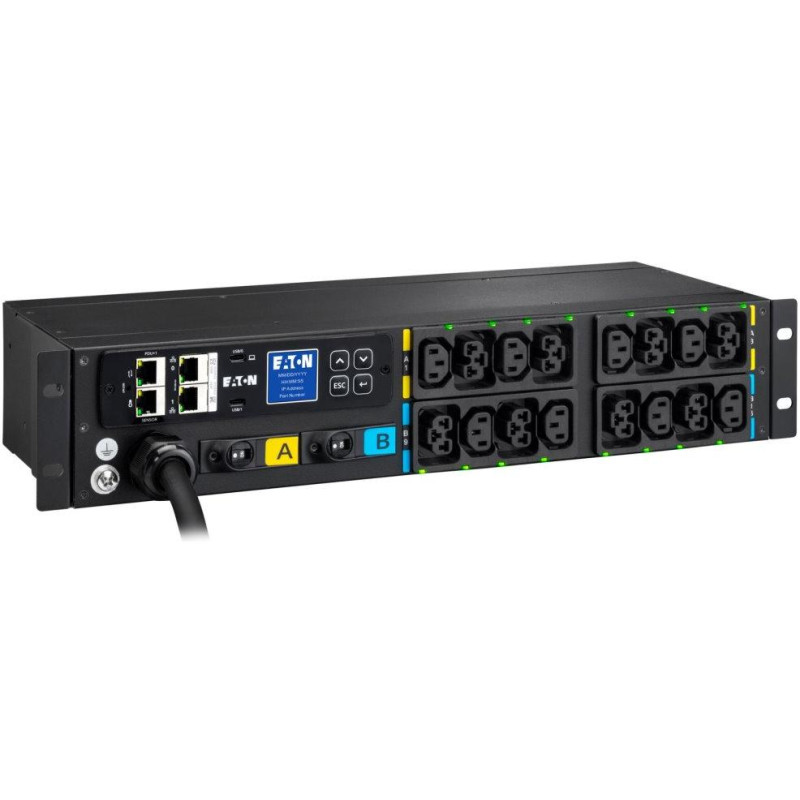 EATON ePDU G4: Řízené IEC 2U horizontální, In: IEC60309 32A 1P - Out: 8xC13,8xC39