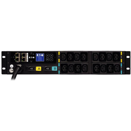EATON ePDU G4: Měřený vstup IEC 2U horizontální, In: IEC60309 32A 1P - Out: 8xC13,8xC39