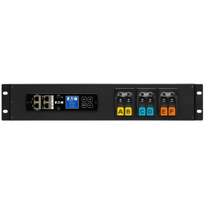 EATON ePDU G4: Měřený vstup IEC 2U horizontální, In: IEC60309 32A 3P - Out: 12xC13,12xC39