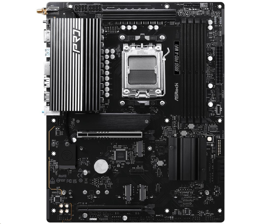 MB Asrock B850 Pro-A WIFI /AM5/4xDDR5/M.2/W6E+BT5.2/HDMI/USB-C/ATX, neorginální krabice