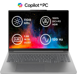 Lenovo IP Pro 5 16AKP10, Ryzen AI 7 350, 16.0˝ 2880 x 1800, RTX 5050/8GB, 32GB, SSD 1TB, FDOS, šedý, 2y CI