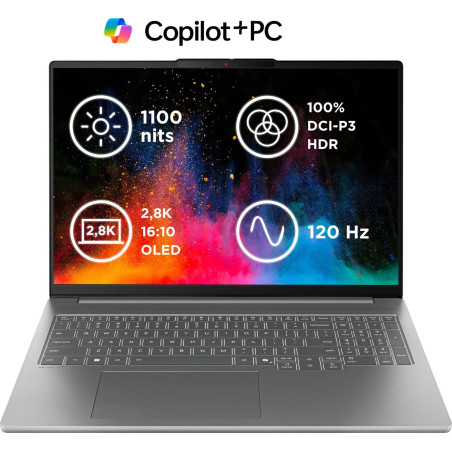 Lenovo IP Pro 5 16AKP10, Ryzen AI 7 350, 16.0˝ 2880 x 1800, RTX 5050/8GB, 32GB, SSD 1TB, FDOS, šedý, 2y CI