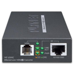ROZBALENÉ - Planet VC-231G v2, Ethernet VDSL2 konvertor, 1000Base-T, master/slave, profil 30a/35b, G.993.5 Vectoring, G.I...