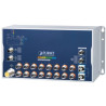 Planet Průmyslový PoE switch 16x Gb 802.3at, 2x 10 Gb, M12 konektory, 2x 10G Q-ODC, IP50, -40+70°C, 24-110 VDC
