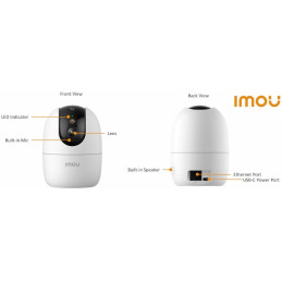 Imou IP kamera Ranger 2 PRO 8MP/ vnitřní/ Wi-Fi/ 8Mpix/ objektiv 3,6mm/ 8x dig. zoom/ H.265/ Onvif/ IR až 20m/ CZ app