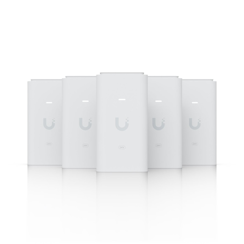 Ubiquiti UniFi Adapter PoE 24V 12W, 12W PoE adaptér s 2,5 GbE konektivitou, 5-pack