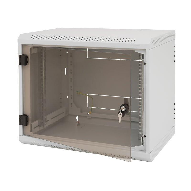 Triton 19" rozvaděč jednodílný 4U/400mm vylamovací otvor pro ventilátor RAL7035, šedá