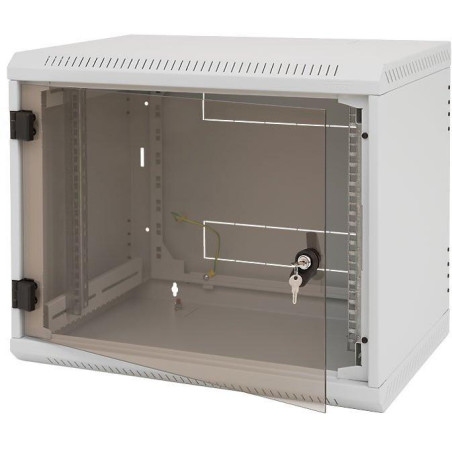 Triton 19" rozvaděč jednodílný 4U/400mm vylamovací otvor pro ventilátor RAL7035, šedá