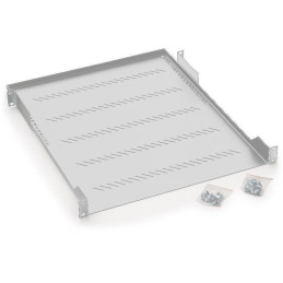 Triton 19" polička s perforací 1U/350mm, max.nosnost 40kg RAL7035, šedá