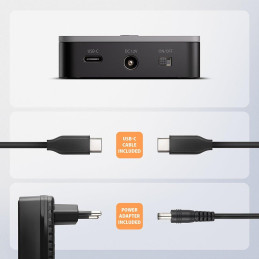AXAGON dockovací stanice 2x M.2 NVMe SSD / ADSA-M2C22L / USB-C / USB 3.2 Gen2 / kabel 30cm USB-C na USB-C