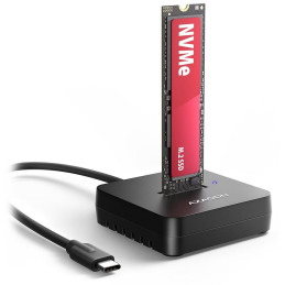 AXAGON dockovací stanice 1x M.2 NVMe SSD / ADSA-M2C11L / USB-C / USB 3.2 Gen2 / kabel 30cm USB-C na USB-C