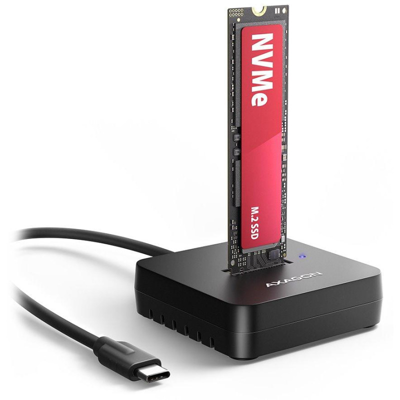 AXAGON dockovací stanice 1x M.2 NVMe SSD / ADSA-M2C11L / USB-C / USB 3.2 Gen2 / kabel 30cm USB-C na USB-C