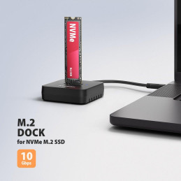AXAGON dockovací stanice 1x M.2 NVMe SSD / ADSA-M2C11L / USB-C / USB 3.2 Gen2 / kabel 30cm USB-C na USB-C