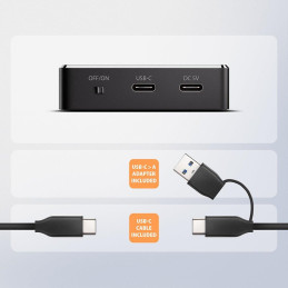 AXAGON dockovací stanice 1x M.2 NVMe SSD / ADSA-M2C11 / USB-C / USB 3.2 Gen2 / kabel 25cm USB-C na USB-C