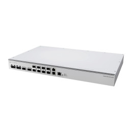MikroTik Cloud Router Switch CRS812-8DS-2DQ-2DDQ-RM, 2x10 GbE, 2QSFP56-DD, 2QSFP56, 8SFP56, 2PSU, L6