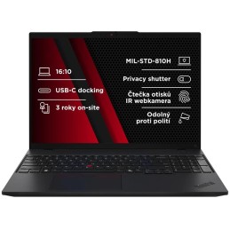 Lenovo L16 AMD G1/ Ryzen 7 PRO 7735U/ 16GB DDR5/ 1TB SSD/ Radeon™ Graphics/ 16"WUXGA,matný/ W11P/ černý