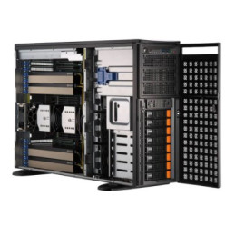 SUPERMICRO 4U server SYS-741GE-TNRT, 2x 4410Y 2P 12C CPU, 8x 32GB DDR5-6400, 2x SSD M.2 NVMe PCIe4 960GB, AOC-S3908L-H8I