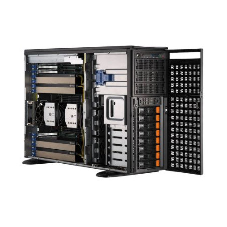 SUPERMICRO 4U server SYS-741GE-TNRT, 2x 4410Y 2P 12C CPU, 8x 32GB DDR5-6400, 2x SSD M.2 NVMe PCIe4 960GB, AOC-S3908L-H8I