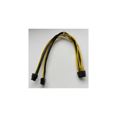 SUPERMICRO  CBL-PWEX-0962Y-50 GPU Power Cable 2x 6+4S to McHi 2x 4Y 1.64ft (50CM)