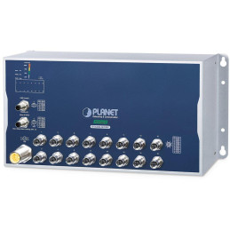 Planet Průmyslový L3 switch 16x  M12 konektory, IP40, -40+70°C, 24-110 VDC