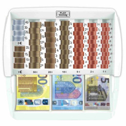 Box na peníze – organizér na euro mince a bankovky