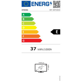 POŠKOZENÝ OBAL - STRONG LED TV 40"/ SRT40FF2003C/ FHD/ 1920x1080/ DVB-T2/C/S2/ H.265/HEVC/ 3x HDMI/ 2xUSB/ centrální stojan/ č..