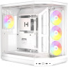 HYTE skříň Y50 ARGB Snow White / panoramatické sklo / dvě komory / 4x ARGB fan / bez zdroje / 1x USB-C / 2x USB-A