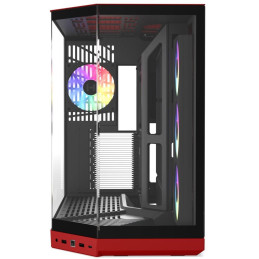 HYTE skříň Y50 ARGB Black Cherry / panoramatické sklo / dvě komory / 4x ARGB fan / bez zdroje / 1x USB-C / 2x USB-A